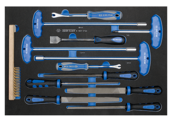 Outils - Outils divers - Module mousse limes et clés mâles Torx - 13 pièces