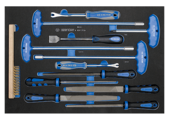 Outils - Outils divers - Module mousse limes et clés mâles Torx - 13 pièces