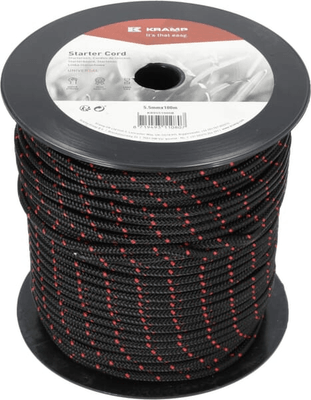 Pièces agricoles - Moteurs pièce adaptable - Cordon de lanceur 5,5 mm x 100 m noir