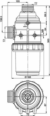 Pièces agricoles - Pièce Pulvérisateur - Filtre d'aspirat. 200-260l T7