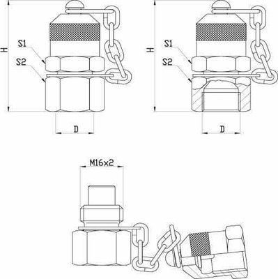 Pièces agricoles - Hydraulique - Raccord de mesure 9/16 UNF