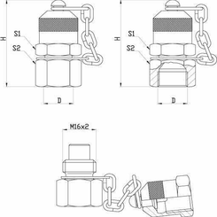 Pièces agricoles - Hydraulique - Raccord de mesure 9/16 UNF