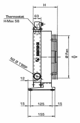 Pièces agricoles - Hydraulique - Refroidisseur d'huile (12 V) 38-50' C 2024K-12-2-01