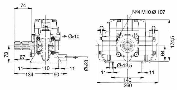 Pièces agricoles - Pièce Pulvérisateur - Pompe piston-membrane BP 20/15