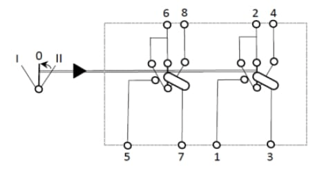 Pièces agricoles - Eclairage - Interrupteur à bascule, I-0-(II), on-on-mom, 12 V, 8 broches, options de système de direction