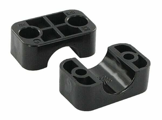 Pièces agricoles - Hydraulique - Demi-coq. noire lisse A3 22mm