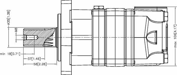 Pièces agricoles - Hydraulique - Moteur orbital cardan 1-1/4", Z14