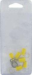 Pièces agricoles - Eclairage - Cosse à anneau jaune Ø8mm - 4,0-6,0mm² (6)