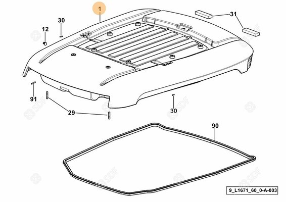 Pièces agricoles - Cabine et structure - TOIT