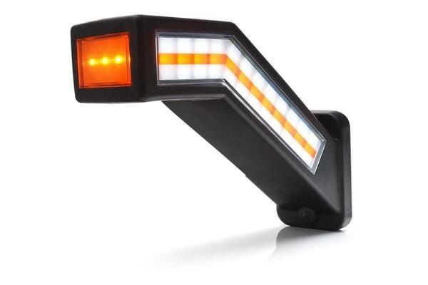 Pièces agricoles - Eclairage - Feu arrière multifonction LED, droit, rouge/orange/blanc, 12-24 V, 238 x 181 x 72 mm