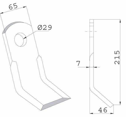Pièces agricoles - Aménagements paysagers - Lame D 65x212 mm Agram