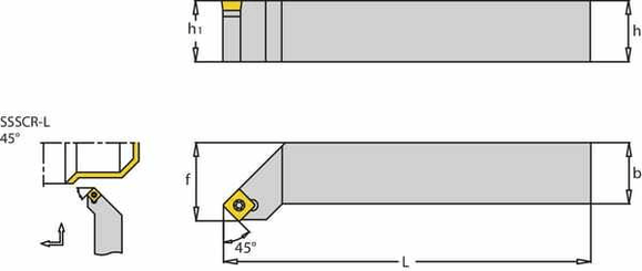 Outils - Outils divers - Porte-plaquette dr. SSSCR 45°