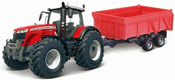 Massey Ferguson 8700 avec remorque basculante