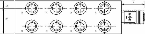 Pièces agricoles - Hydraulique - Plaque de base NG6+forage
