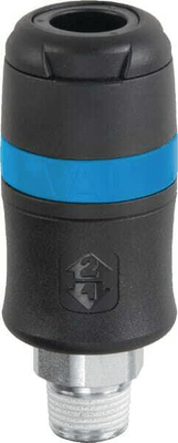 Pièces agricoles - Pièce pneumatique - Racc.rapide filet mâle BSP1/2"