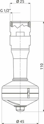 Pièces agricoles - Pièce Pulvérisateur - Tête de rinçage de cuve 1/2"F