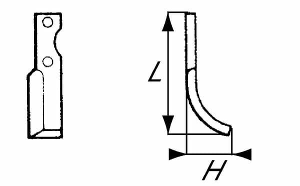Pièces agricoles - Travail du sol - Lame de fraise d. Hako
