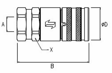 Pièces agricoles - Hydraulique - Coupleur face plate 3/4-1"FBSP