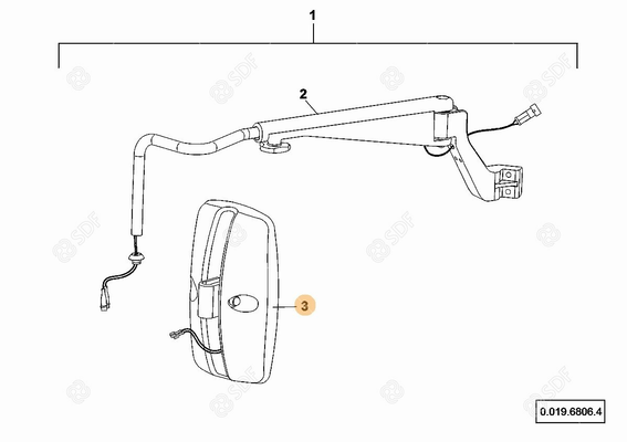 Pièces agricoles - Cabine et structure - RETROVISEUR