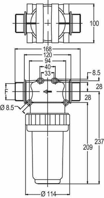 Pièces agricoles - Pièce Pulvérisateur - Filtre sous pression 1 1/4"M 200 l/min 50 mailles