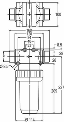 Pièces agricoles - Pièce Pulvérisateur - Filtre sous pression 1 1/4"M 200 l/min 50 mailles
