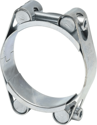 Pièces agricoles - Fasteners - Collier de serrage, 70-80 mm double boulon, double bande DIN912 zingué Kramp
