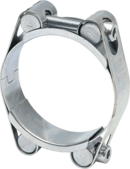 Pièces agricoles - Fasteners - Collier de serrage, 70-80 mm double boulon, double bande DIN912 zingué Kramp