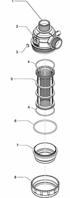 Pièces agricoles - Pièce Pulvérisateur - Filtre aspiration 50ma.1¼ cpl.