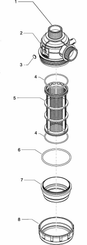Pièces agricoles - Pièce Pulvérisateur - Filtre aspiration 50ma.1¼ cpl.