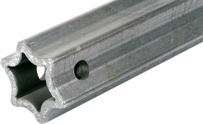 Pièces agricoles - Transmission - Tube profilé durci étoile S4LH Ø ext. : 51x37x6 mm L : 1,4m Walterscheid