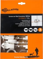 Pièces agricoles - Cloture,Jardin & Sylviculture - 10 Isol. à écrou blanc ø6-16mm