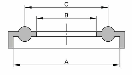 Pièces agricoles - Roulements - Joint Tri-Clamp DN40 EPDM