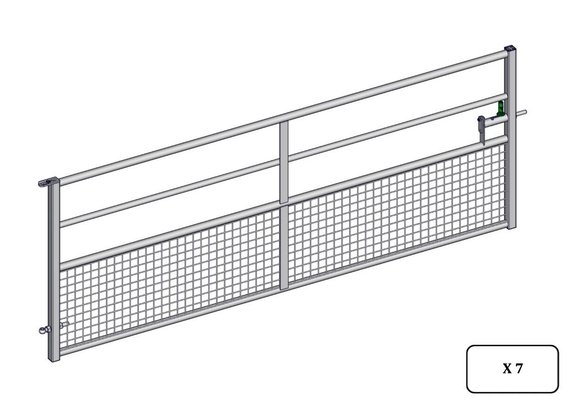 Materiels - Accessoires 200Kg-300Kg - PACK DE 7 PORTE HERBAGE SEMI-GRILLAGEE L.3.23M