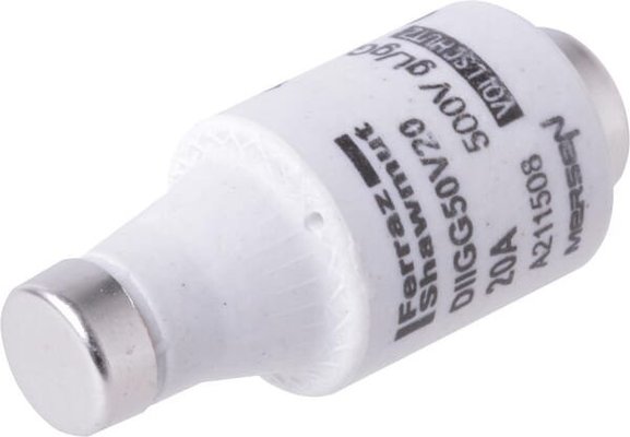 Pièces agricoles - Electricité - Fusible 500V 20A longueur 50mm