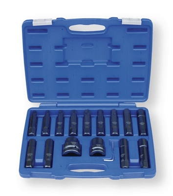 Outils - Outils divers - Jeu d'embouts TX/Inbus 3/4" et 1", 16 pièces (par 1)