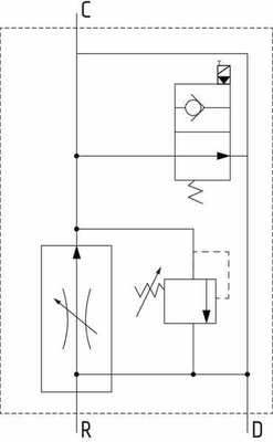 Pièces agricoles - Hydraulique - Régulateur de débit 3 voies VE-A-08-NA1/2