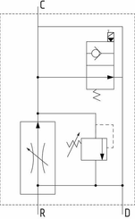 Pièces agricoles - Hydraulique - Régulateur de débit 3 voies VE-A-08-NA1/2