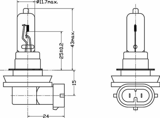 Pièces agricoles - Eclairage - Ampoule 12 V H9 65W