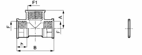 Pièces agricoles - Pièce Pulvérisateur - Raccord T 3/4" F-F-F NPT