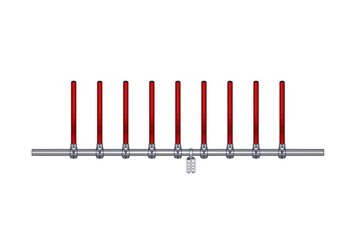 Materiels - Matériel d'élevage - autre - LS CONFORT PLUS VL 10P./4M L.4.45M ROUGE SANS EMBOUT