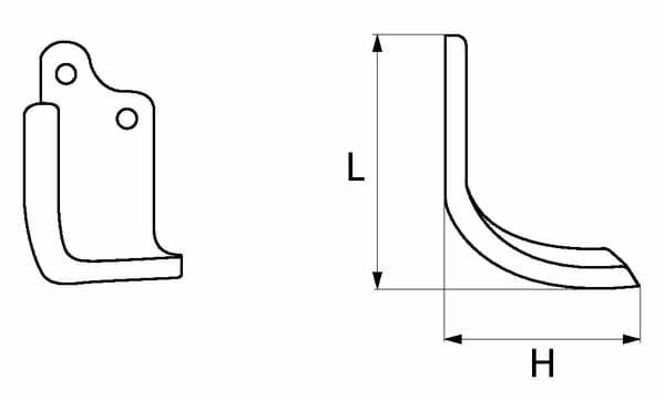Pièces agricoles - Travail du sol - Lame de fraise g. Agromet