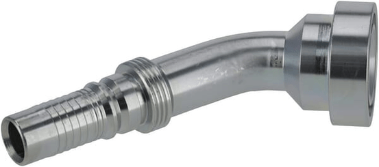 Pièces agricoles - Hydraulique - Raccord à sertir 4SH-DN20 bride Ø 47.6 mm 45°