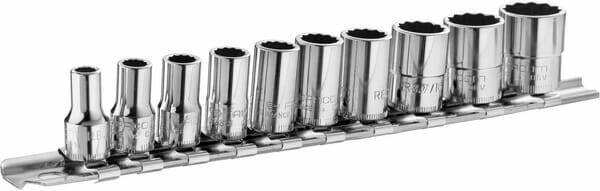 Outils - Outils divers - Jeu de 10 douilles 1/4 en rack