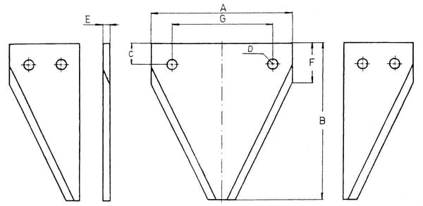 Pièces agricoles - Machines - Section de coupe