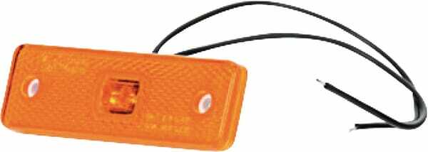 Pièces agricoles - Eclairage - Feu de gabarit LED, rectangulaire, 12-24V, 98x31.5x25mm, Kramp