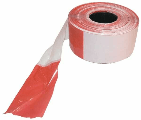 Pièces agricoles - Eclairage - Ruban de chantier rouge/blanc 80mmx500m