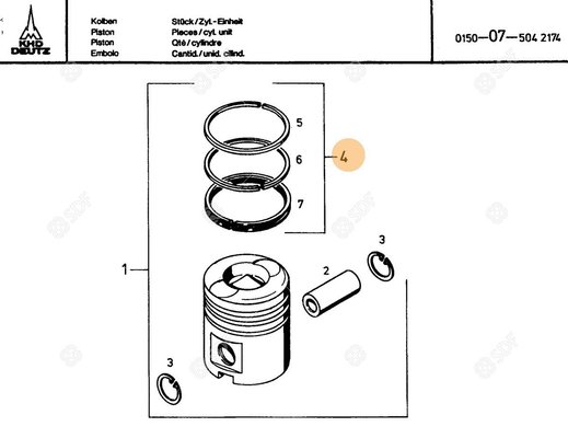 Pièces agricoles - Pieces moteur - JEU DE SEGMENTS