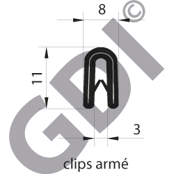 Pièces agricoles - Joints vitre - CLIPS ARME