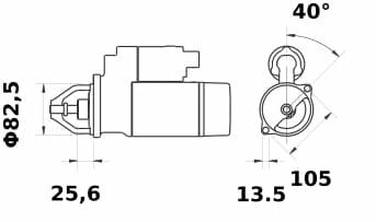 Pièces agricoles - Eclairage - Démarreur 12 V 3,2 kW 11 dents, Mahle