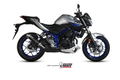 Silencieux MIVV GP inox noir casquette carbone Yamaha MT-03